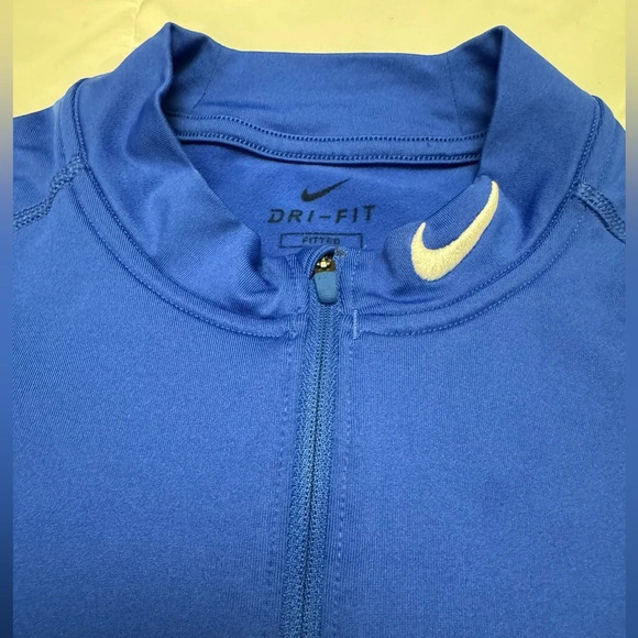 Nike Dri Fit 1/4 Zip Up Fitted PulloverJacket Workout Exercise Large - Picture 6 of 8